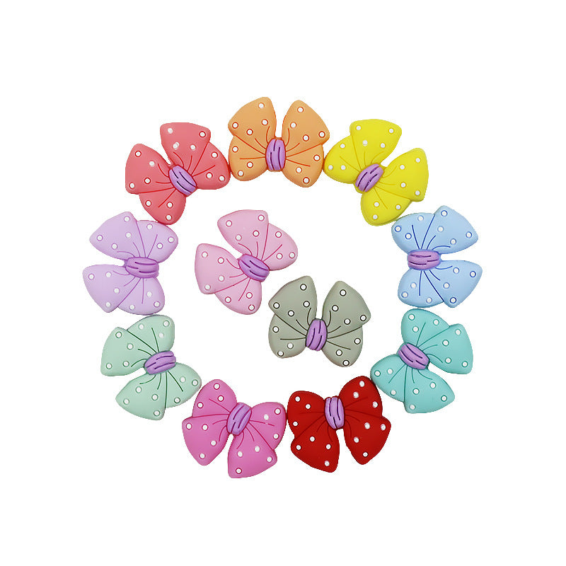 Wholesale 50pcs Teether Silicone Flower Beads